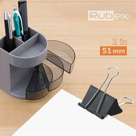 Office Rubex Binder Clips Jumbo Binder Clips 2 Inch 24 Count Extra