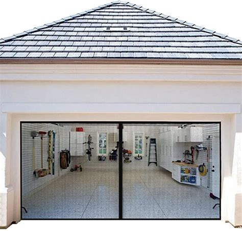 Aurelio Tech Magnetic Garage Door Screen For 2 Car 16×7 Ft Double