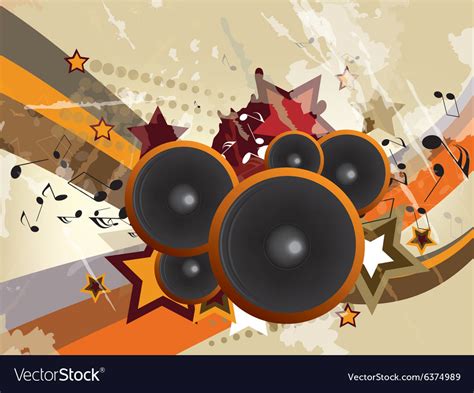 Abstract Urban Music Background With Grunge Vector Image
