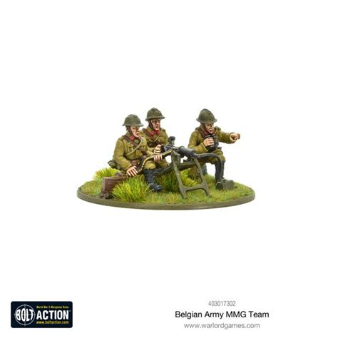 Bolt Action Belgian Army Mmg Team Black Dragon Miniatures