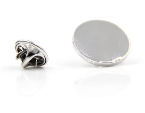 10pcs Lot Silver Plain Suit Brooches Smooth Round Brooch Pins Shirt Badge Sticker Simple Fashion