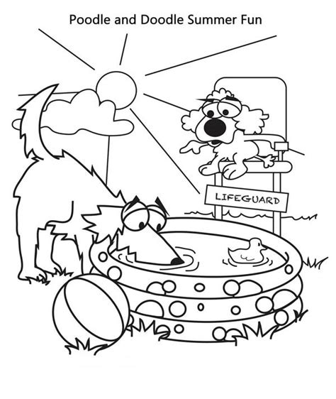 Find high quality poodle coloring page, all coloring page images can be downloaded for free for personal use only. Poodle And Doodle Summer Vacation Coloring Page - Download ...