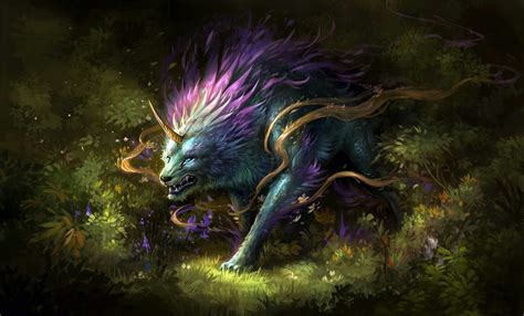 Elemental Wolf Mythical Creatures Fantasy Creatures Forest Creatures