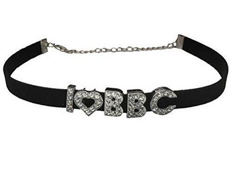 I Love Bbc Rhinestone Choker Necklace For Hotwife Queen Of Spades