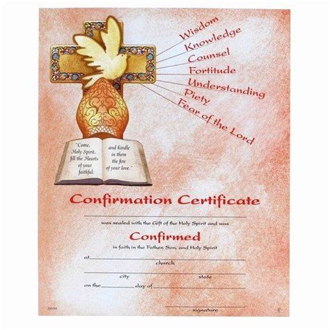 Catholic Confirmation Certificate Template Lovely Confirmation