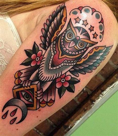 Best Old School Owl Tattoo Traditional Tattoo Tattoos