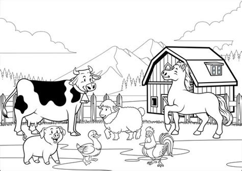 Coloring Pages Of Barn Animals Free Printable Farm Animal Coloring