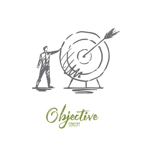 premium vector objective illustration in hand drawn