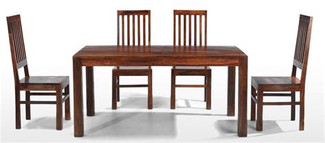 Zio dining table with chairs 17. Cube Sheesham 160 cm Dining Table and 4 Chairs | Quercus ...