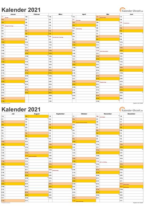 Excel Kalender Kalender 2021 Gratis Download Akademischer Kalender