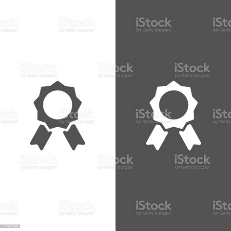 Seal Of Authenticity On Black And White Background Stock Illustration