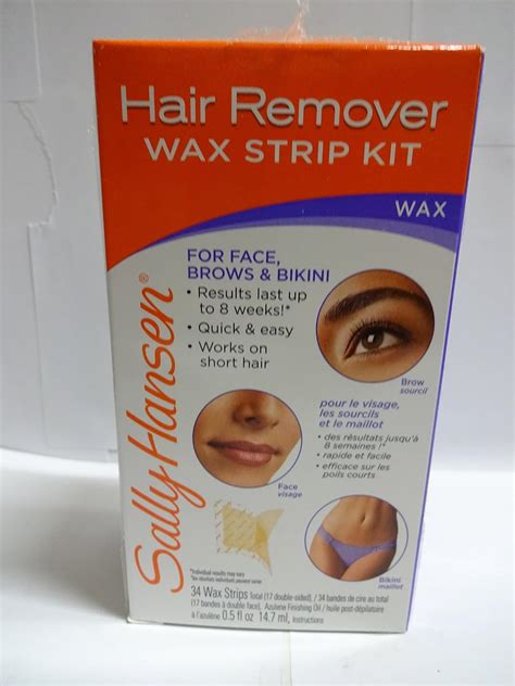 Sally Hansen Wax Strips Hair Remover Kit For Face Brows Bikini Strips Amazon Co Uk