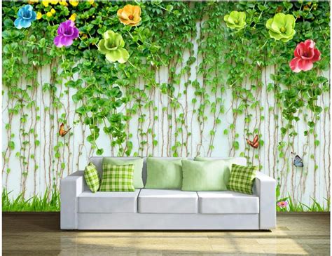 Custom Mural 3d Photo Wallpaper Hd Flower Vine Wall