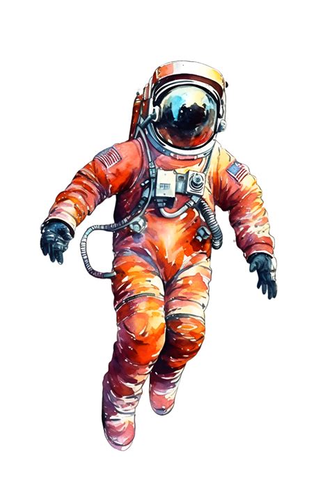 Astronaut Watercolor Clipart 24065357 PNG