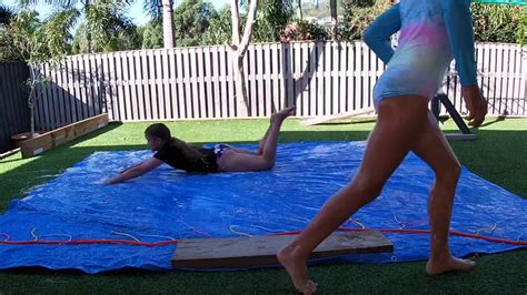 Lockdown Backyard Slip N Slide Youtube