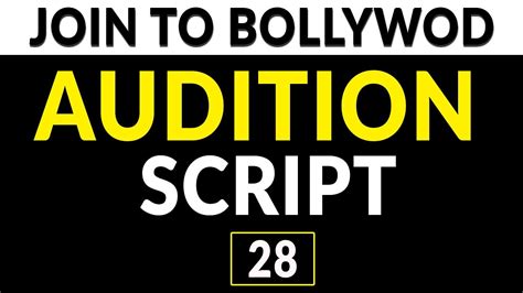 Audition Script Audition Scripts To Practice Acting Scripts For Beginners Join To
