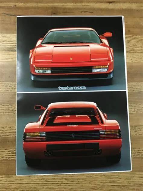 Vintage 1984 Ferrari Factory Testarossa Intro Folder Poster Near New