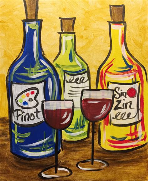 Fabulous Trio Paint And Sip Wine Art Pinots Palette