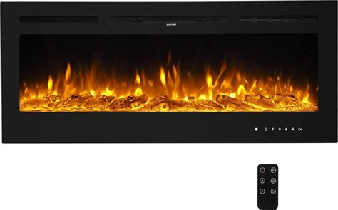 Veryke 50 Electric Fireplace Recessed Wall Mounted