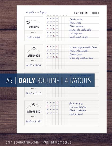 Daily Routine Planner Printable Flylady Morning Routine Etsy