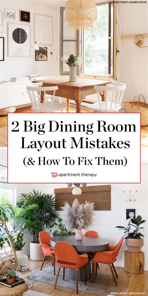 Two Dining Room Layouts With Text Overlay That Reads 2 Big Dining Room