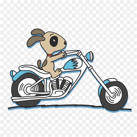 Dog Riding Motorcycle Clipart For Children