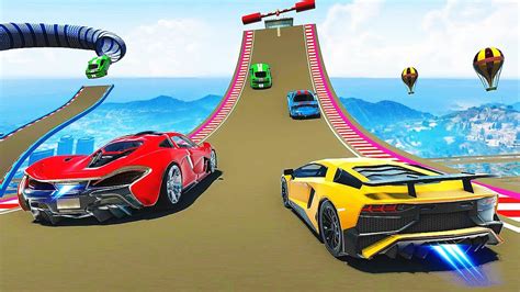 Skyline Car Stunts Mega Ramp Stunt Racing Games Impossible Extreme