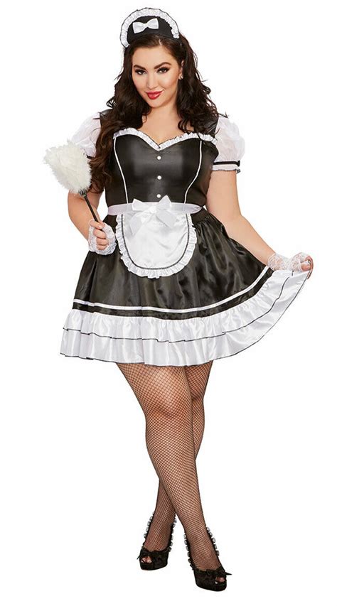 Dreamgirl Keep It Clean Adult Womens Costume Sexy French Maid Plus