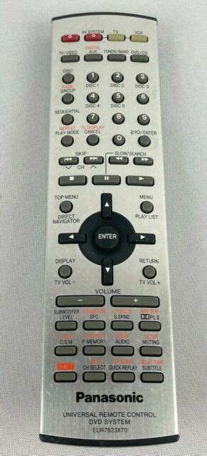 Original Panasonic Eur7623x70 Dvd System Remote Control Saht900 Scht900