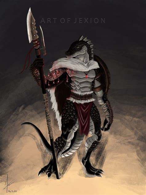 Lizardfolk Druid Of Wildfire Jexion Fantasy Character Design