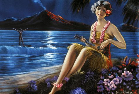 C1930 1940 Hawaii Art Ukulele Girl Photograph By Hawaiian Legacy Archive Fine Art America