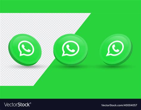 Whatsapp 3d Logo Royalty Free Vector Image Vectorstock