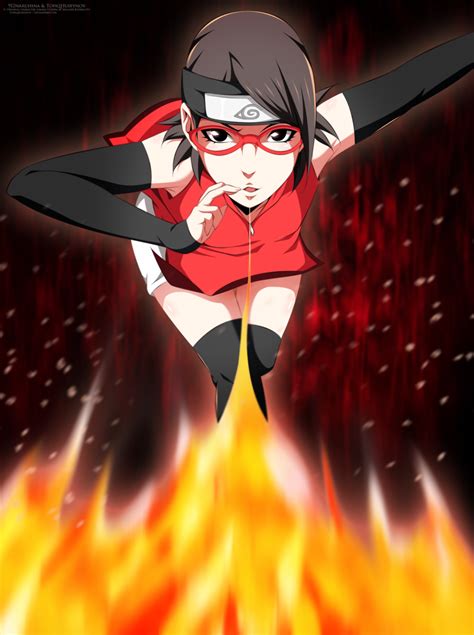 The uchiha clan is one of the four noble clans of konohagakure, reputed to be the village's strongest because of their sharingan and natural battle prowess. Sarada uchiha on fire - Uzumaki Boruto & Naruto