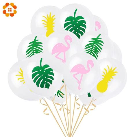 Hawaii Flamingo Summer Party Balloons Juegos De Papel Fiesta De