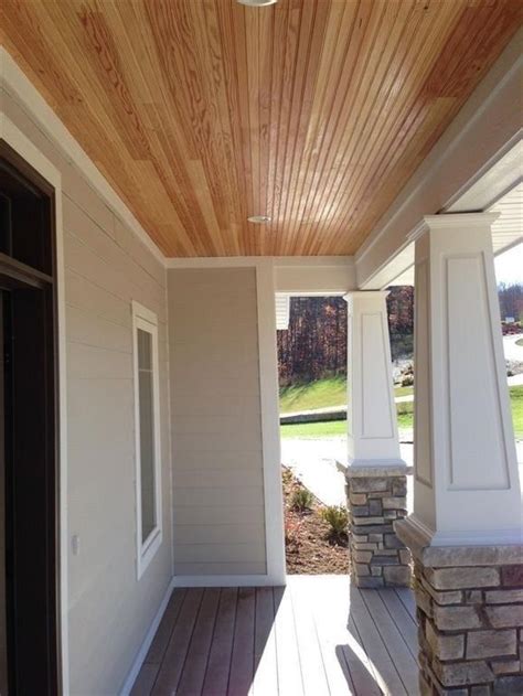 Unique Wood Panel Ceiling For Porch 13 Porch Design Porch Design