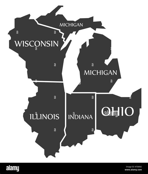 Map Of Ohio Illinois Alvera Marcille