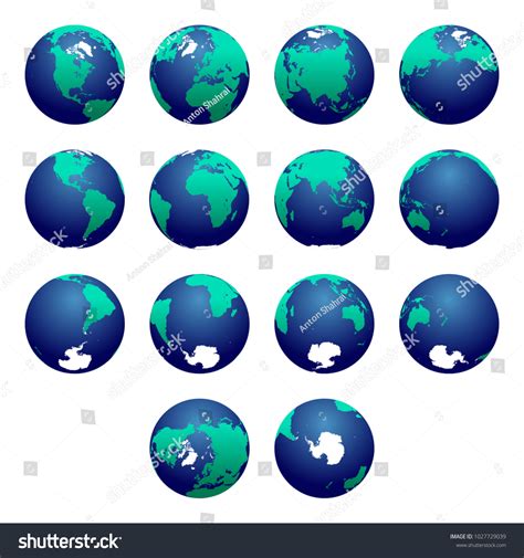 Planet Earth Vector Illustration Detailed Earths Stock Vector Royalty