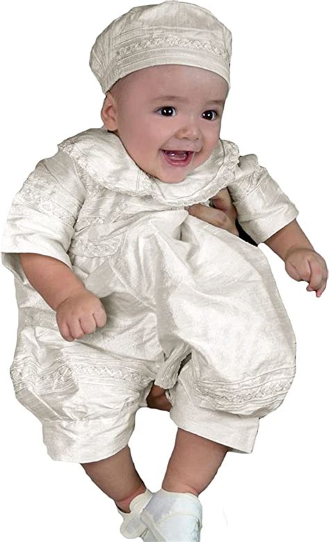 Newdeve Baby Boys White Christening Baptism Outfit With
