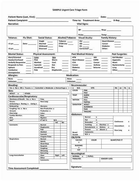 Emergency Room Form Template Inspirational Free Er Triage Templates Invitation Templates