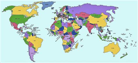 Top 19 Mejores Mapamundi Con Sus Paises Y Capitales Para Colorear En 2022