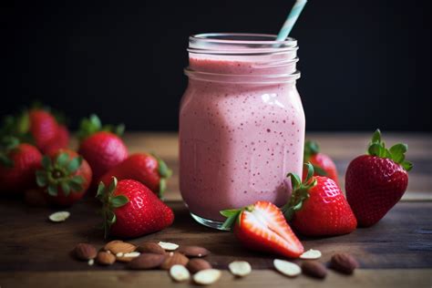 Power Packed Strawberry Almond Milk Smoothie A Delicious And Nutritious Start To Your Day