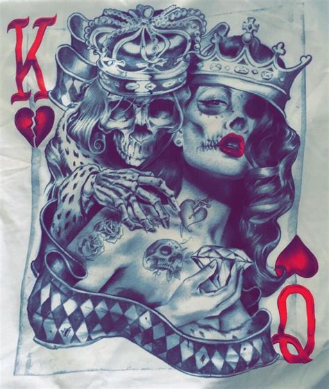 King And Queen Of Hearts King Of Hearts Tattoo Queen Of Hearts Tattoo
