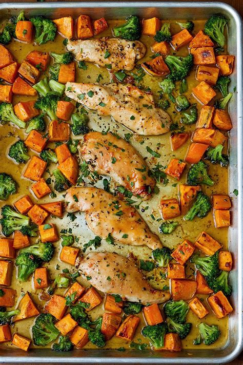 Sheet Pan Maple Glazed Chicken With Sweet Potatoes — Eatwell101