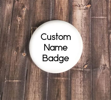 225 Inch Custom Name Pin Badge Etsy
