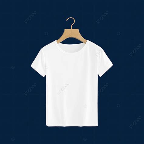 Mockup Kosong Depan Kaos Putih Kosong Tshirt Kemeja PNG Dan Vektor Dengan Background