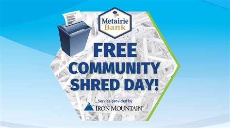Free Community Shred Day In April Metairie Bank