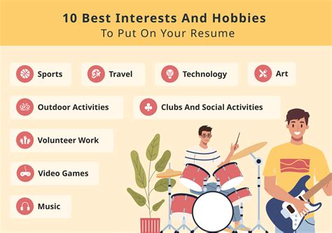 List Of Interests And Hobbies To Put On Your Resume In