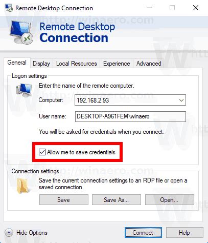 How to enable remote desktop rdp access in windows 10 home edition the remote desktop connection client program is available in all using rdp version 10.5 from a windows 10 pc works fine. How to Remove Saved RDP Credentials in Windows 10