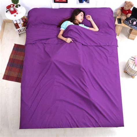 Cotton Double Sleeping Bag Sleep Sack Anti Mite Bed Sheet Liner For Hotel Travel Buy Online At