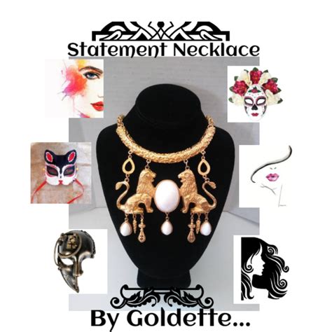 Statement Necklace by Designer Goldette | Statement necklace, Vintage necklace, Statement jewelry